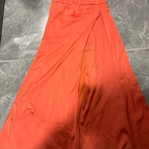 Galina signature Coral-Orange bridesmaids dress